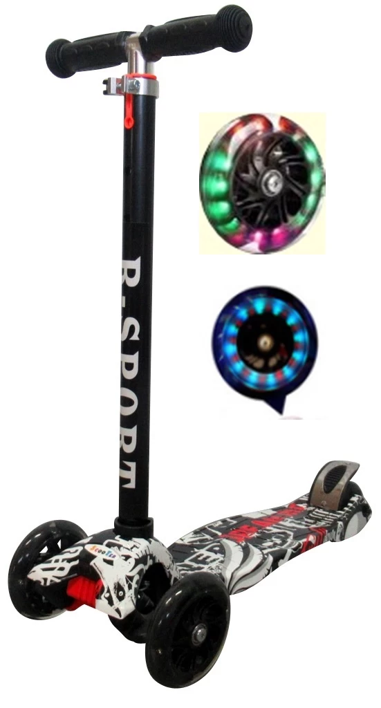 R-sport H2 Scooter Black Balancing R-sport Led Luminous Wheels