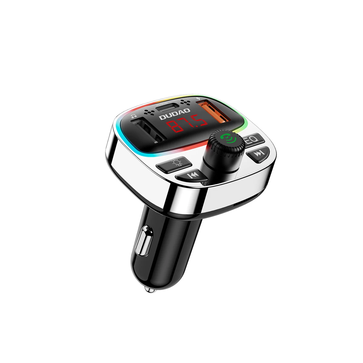 R2pro+ Automobilinis Siųstuvas Su Pd 25w Bluetooth 5.3 Rgb įkrovimo Prievadais - Juodas / Sidabrinis R2pro+ Automobilinis Siųstuvas Su Pd 25w Bluetooth 5.3 Rgb įkrovimo Prievadais - Juodas / Sidabrinis