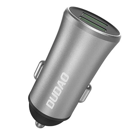 R6s Išmanusis Automobilinis įkroviklis 2x Usb 3.4a Sidabrinės Spalvos
