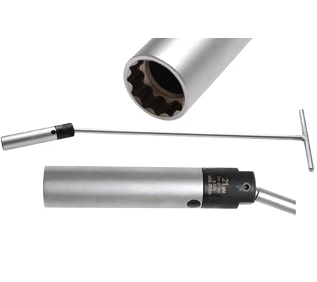 Raktas žvakėms, ribotas sukimo momentas iki 27Nm, 21mm, 550 mm, 12-kamp (147)