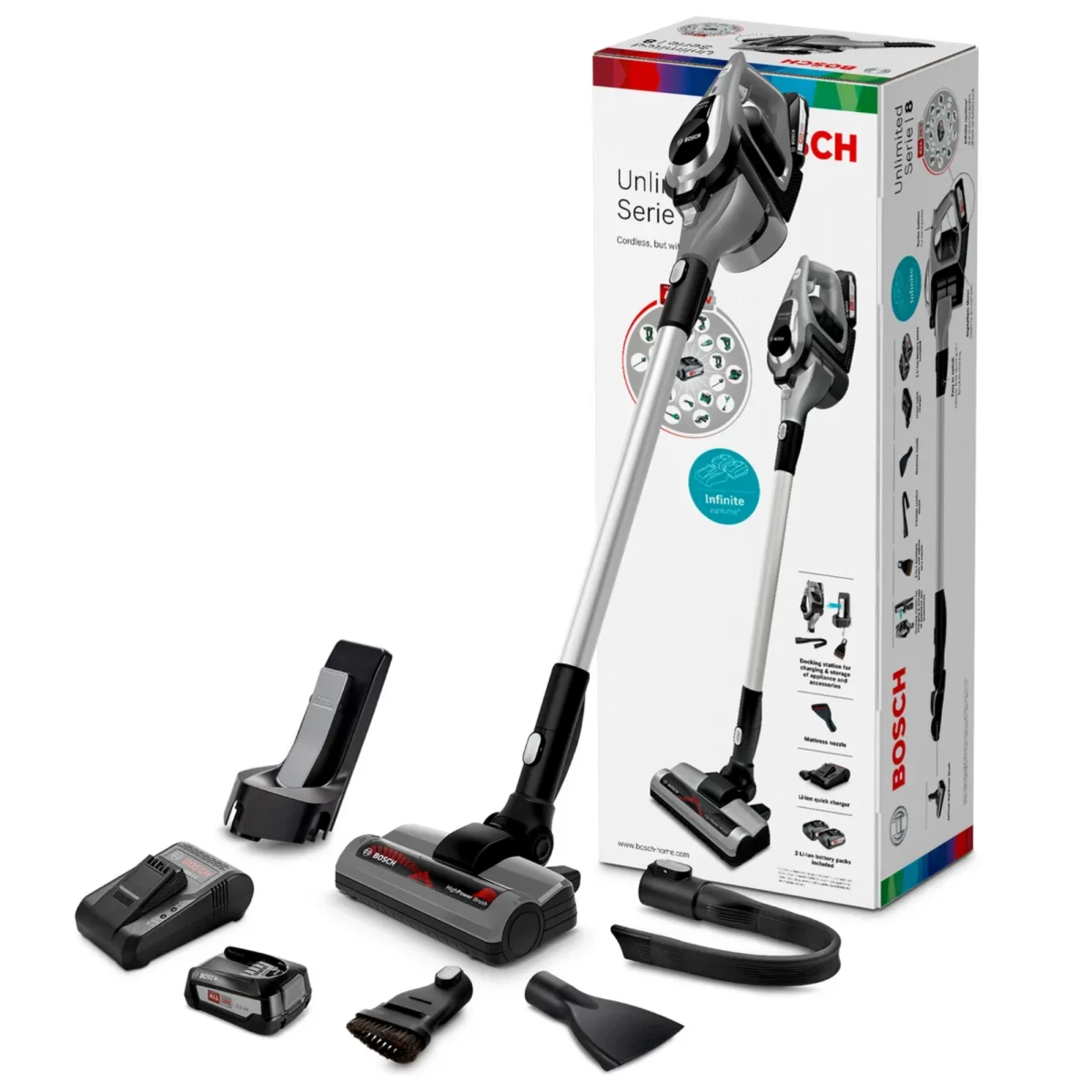 Rankinis Dulkių Siurblys Bosch Unlimited Serie 8 BCS812KA2