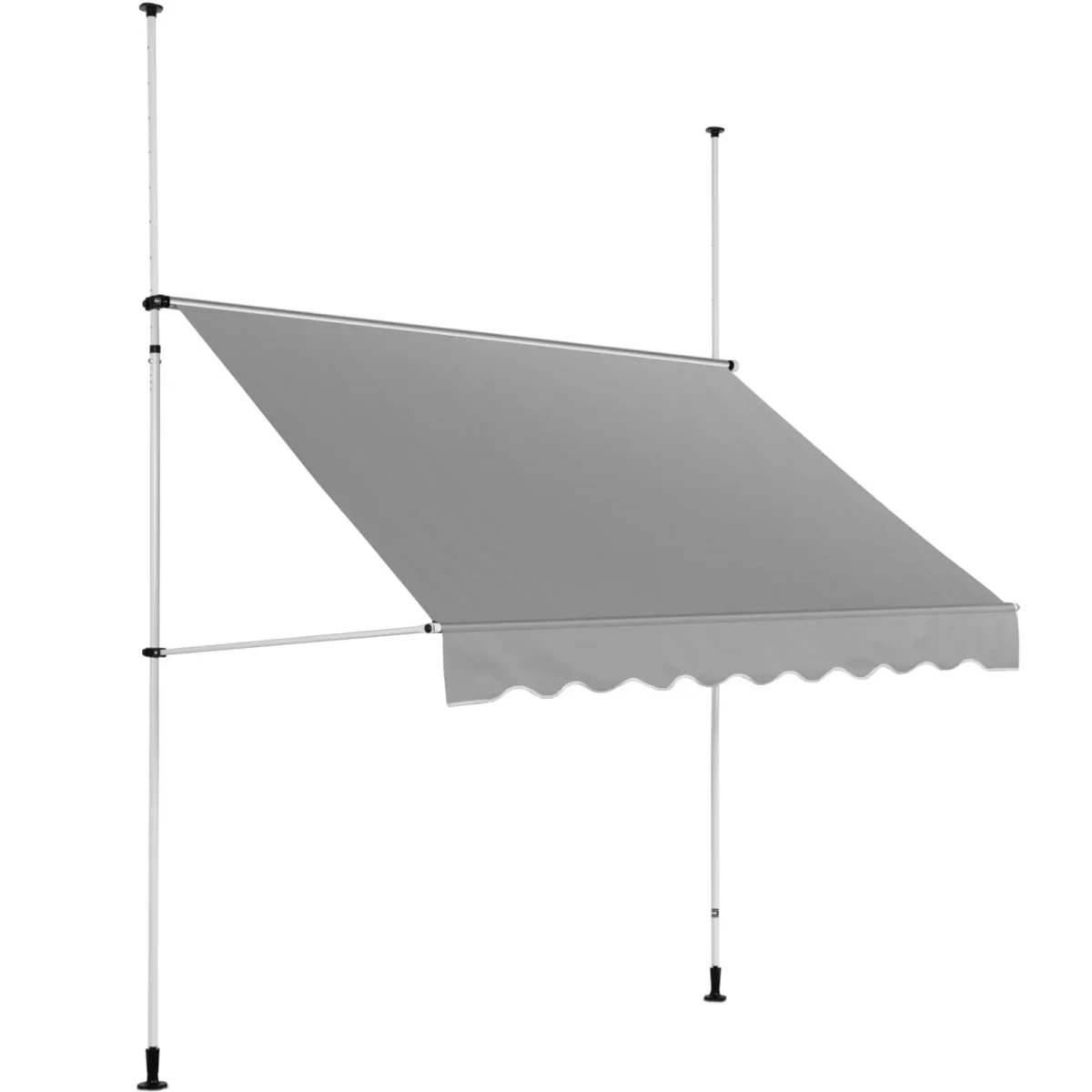 Rankiniu Būdu Ištraukiama 250 X 120 Cm Balkono Terasos Markizė - Pilka