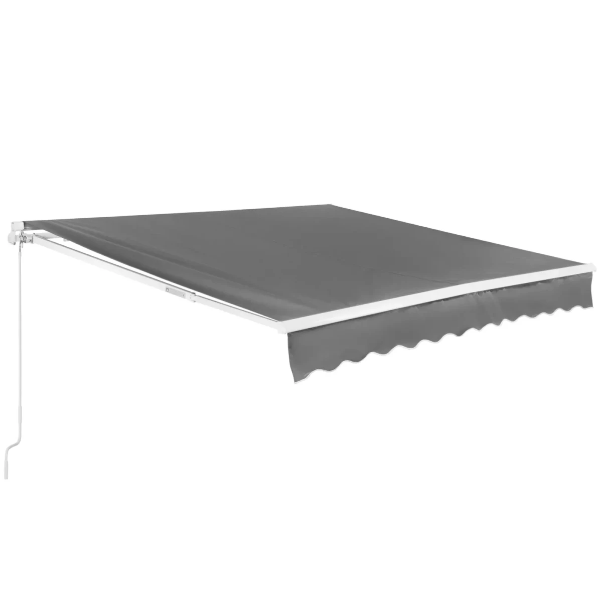 Rankiniu Būdu Ištraukiama 300 X 250 Cm Balkono Terasos Markizė - Pilka
