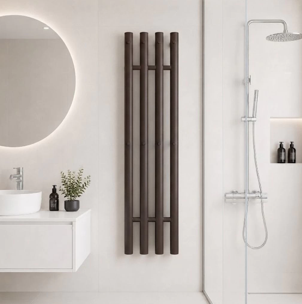 Rankšluosčių džiovintuvas Očenašek 4TT 31x130 cm, 8 kabliukai, RAL8017 šokolado ruda