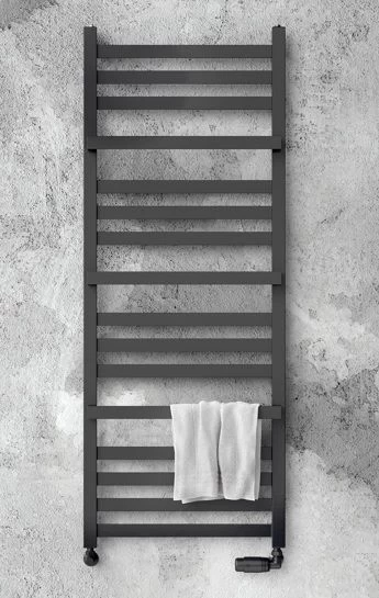 Rankšluosčių džiovintuvas Regnis Lox Duo 30x116 cm, matinė juoda (struktūrinė)
