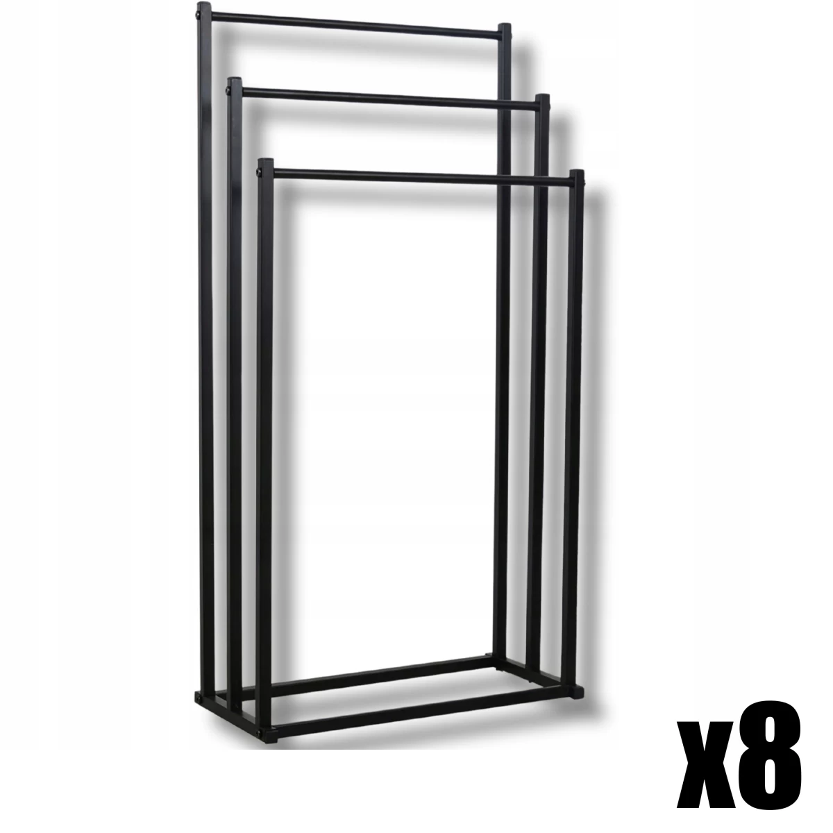 Rankšluosčių Stovas 3 Pakopos - Juodas - M X 8