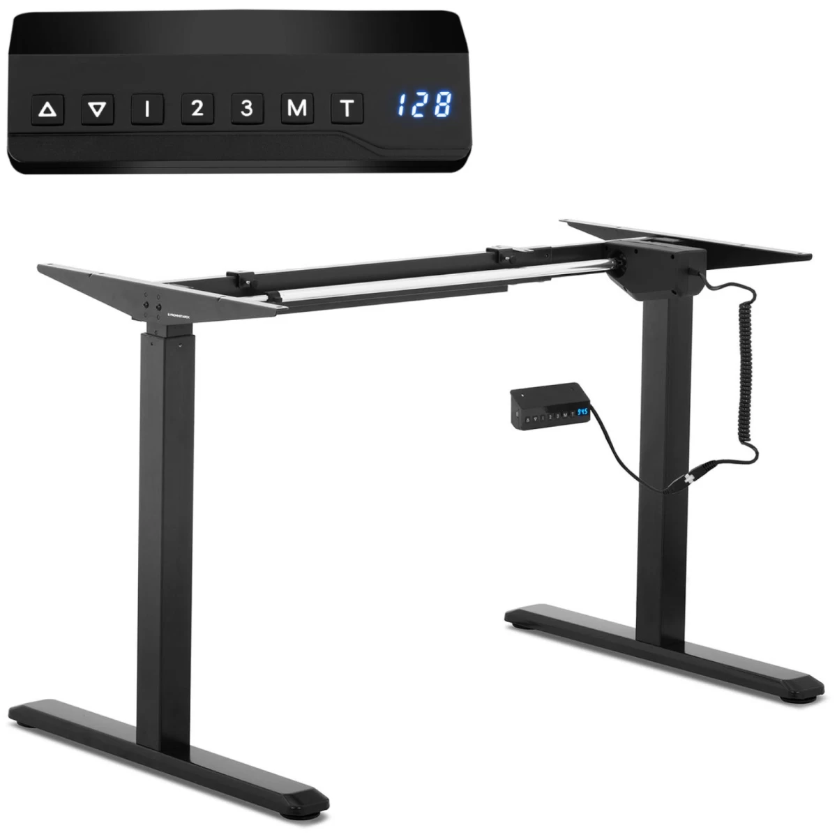 Rašomojo Stalo Rėmas Su Elektriniu Aukščio Reguliavimu 73-123 Cm Iki 80 Kg Black