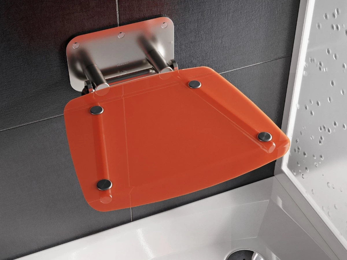 Ravak Dušo sėdynė Ovo B II, orange/nerūdijančio plieno, B8F0000053