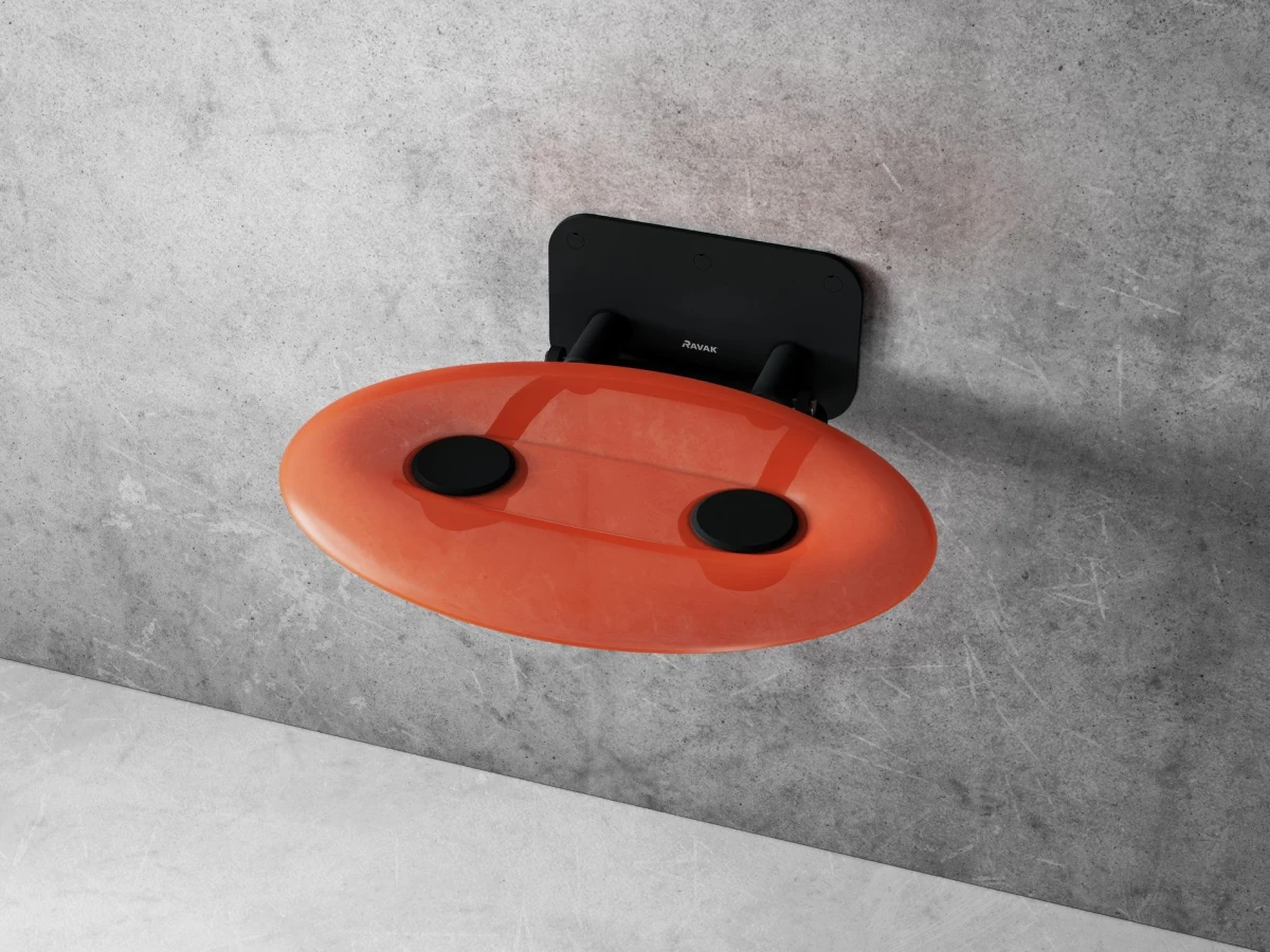 Ravak Dušo sėdynė Ovo P II, orange/juoda, B8F0000058