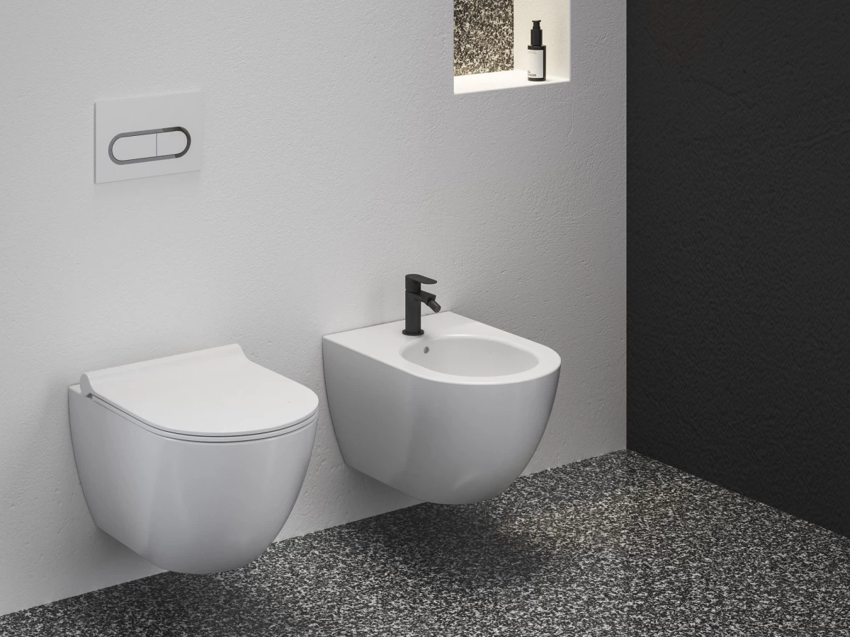 Ravak Eleganta Bidė maišytuvas 130 mm be dugno vožtuvo, Black Matt X070295