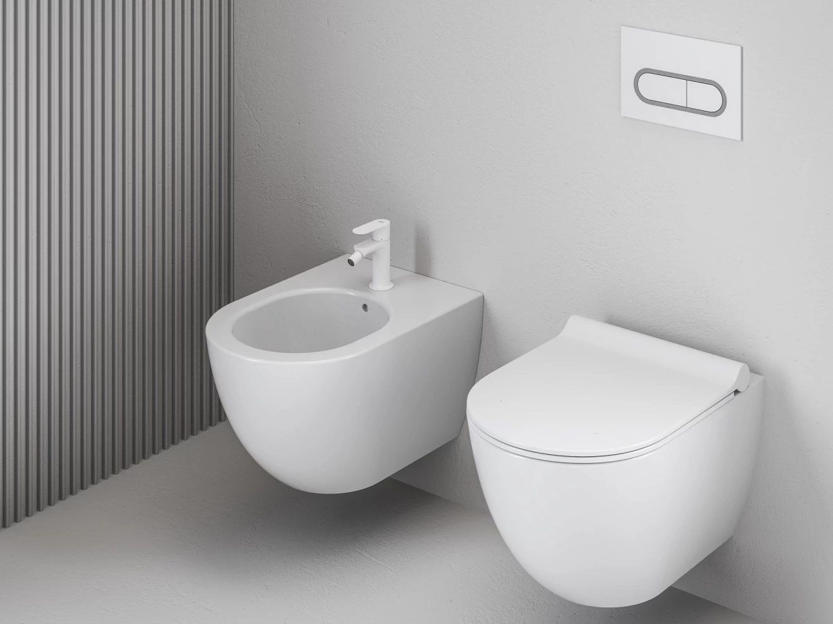 Ravak Eleganta Bidė maišytuvas 130 mm be dugno vožtuvo, White Velvet X070258