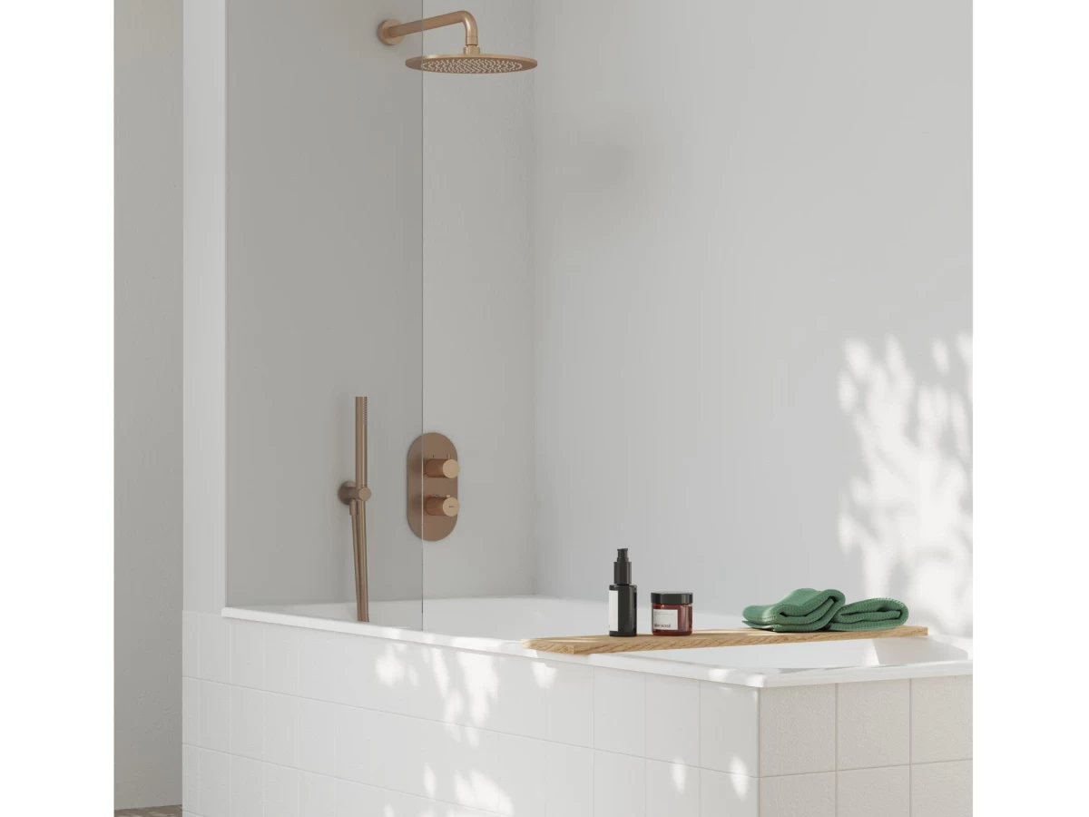Ravak Espirit Termostatinis potinkinis maišytuvas 3 funkcijų be korpuso, Rose Gold Brushed X070363 Ravak Espirit Termostatinis potinkinis maišytuvas 3 funkcijų be korpuso, Rose Gold Brushed X070363
