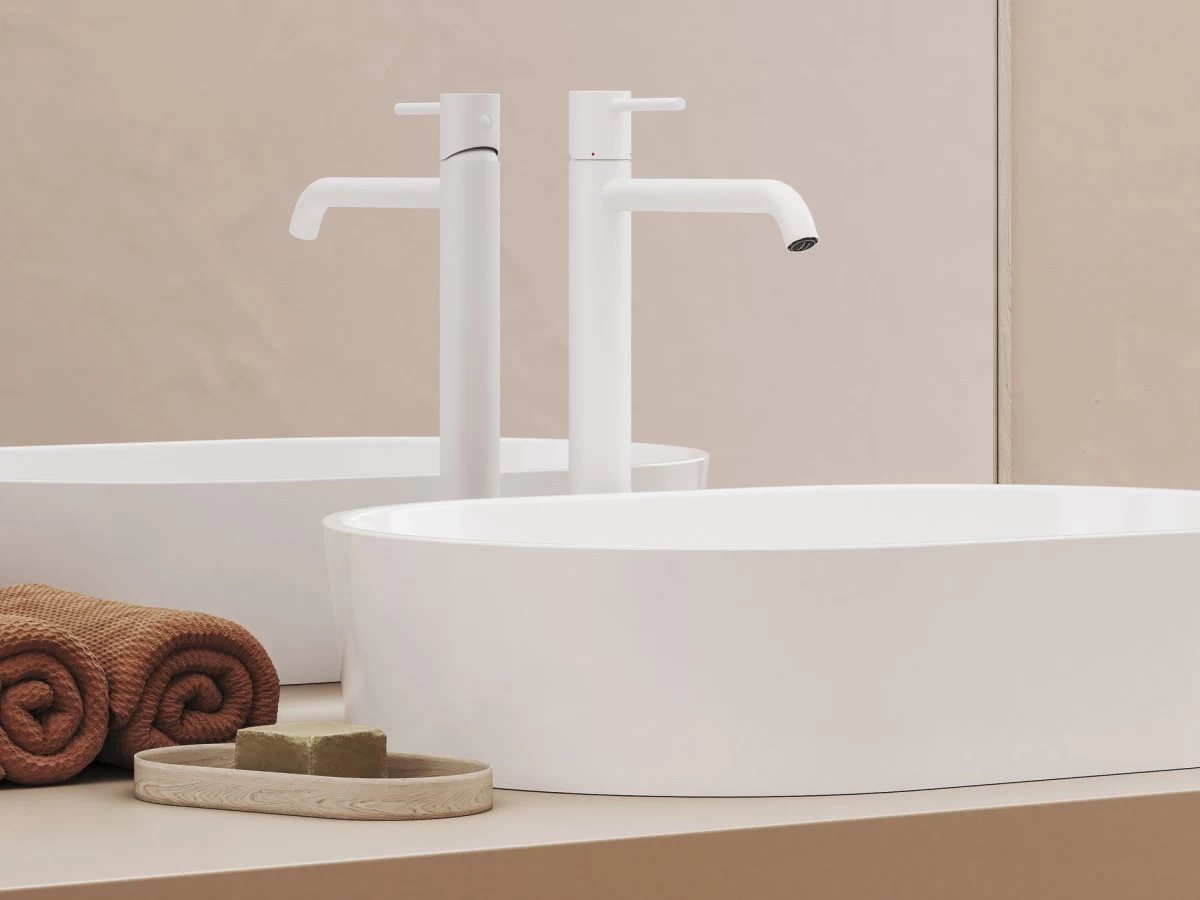 Ravak Praustuvo maišytuvas BeCool 340 mm be dugno vožtuvo, White Velvet X070405