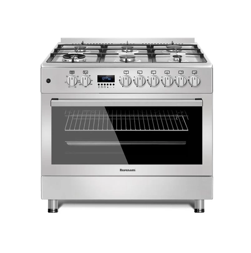 Ravanson KWGE-K90-6 TOP CHEF cooker Freestanding cooker Stainless steel Gas B
