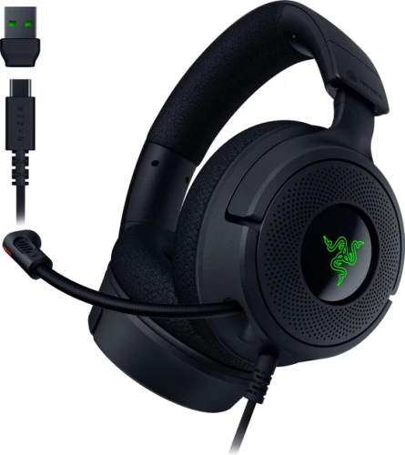 Razer Kraken V4 X Laidinės žaidimų ausinės, Juoda