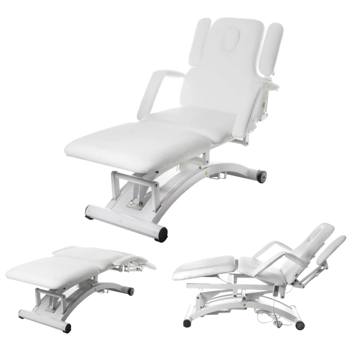 Reabilitacinis Masažo Stalas Su Nuotolinio Valdymo Pulteliu Divine White