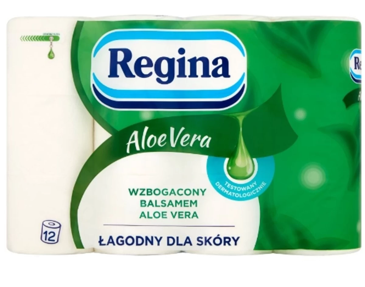 Regina Aloe Vera Tualetinis Popierius, 12 Ritinėlių.