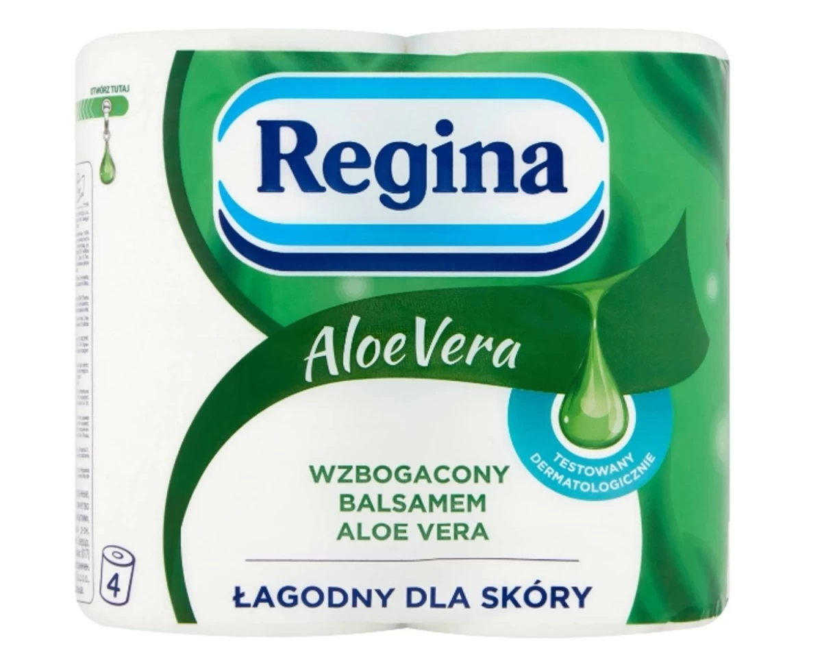 Regina, Aloe Vera Tualetinis Popierius, 4 Ritinėliai.
