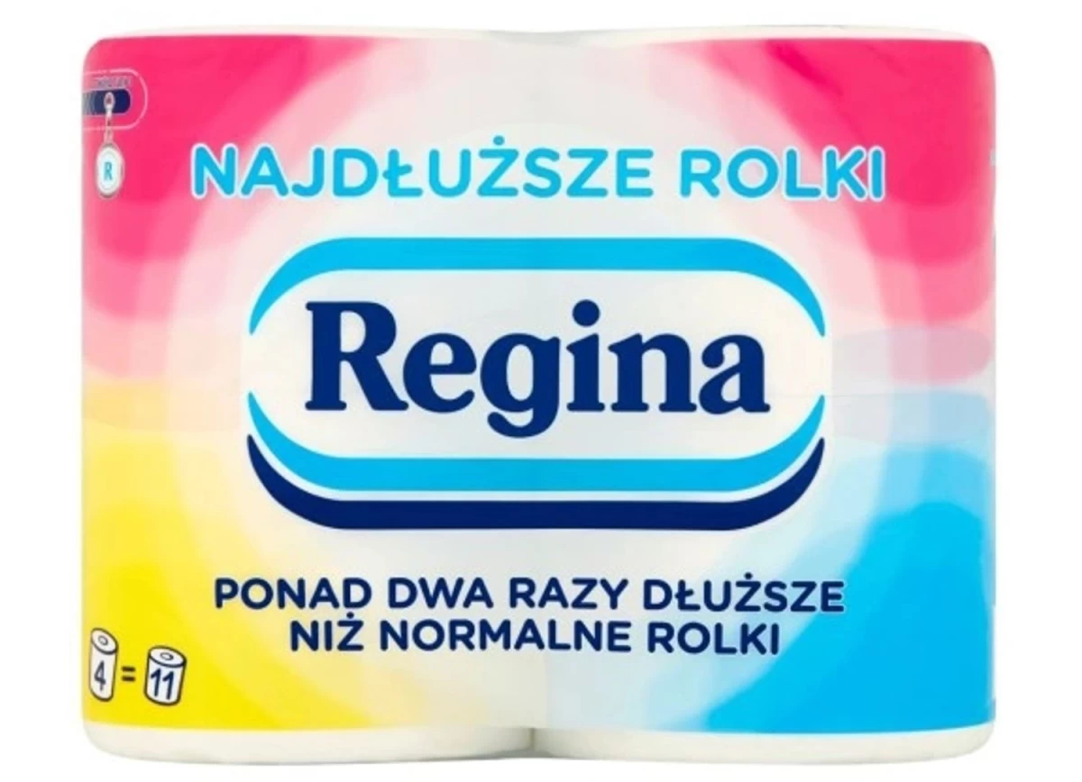 regina, Ilgiausi Tualetinio Popieriaus Ritinėliai, 4 Ritinėliai.