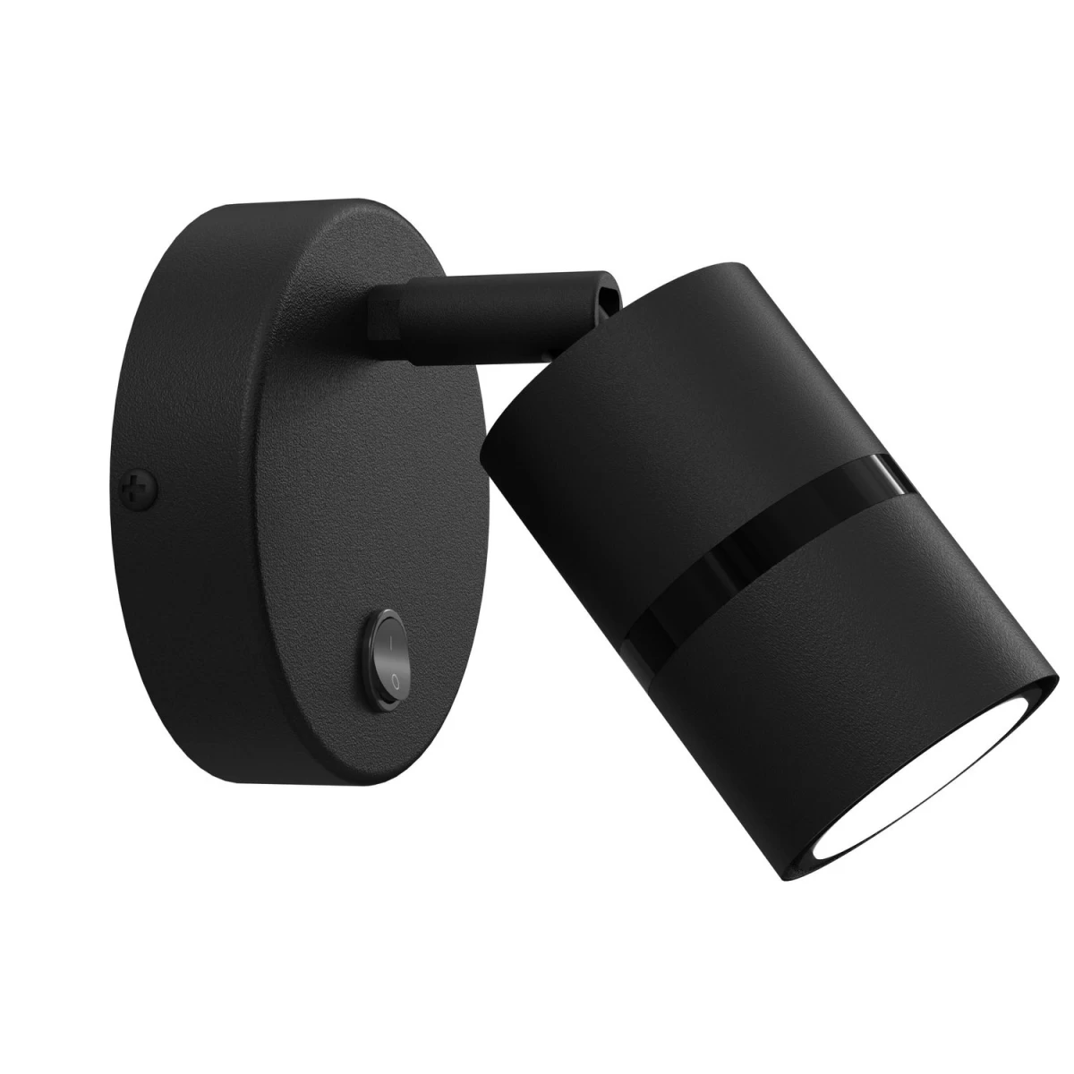 Reguliuojamas Sieninis šviestuvas Su Jungikliu G10 Black.