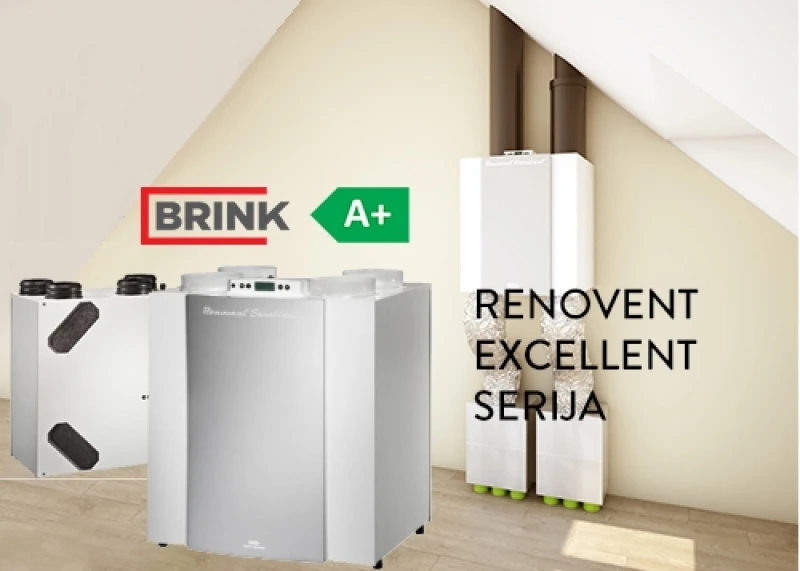 Rekuperatoriai BRINK Renovent Excellent iki 80 m²