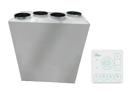 Rekuperatorius ENSY XBO 300BV vert. kair.p. 344 m³/h su vid. pašildytuvu , Wi-Fi ir Bluetooth valdikliu