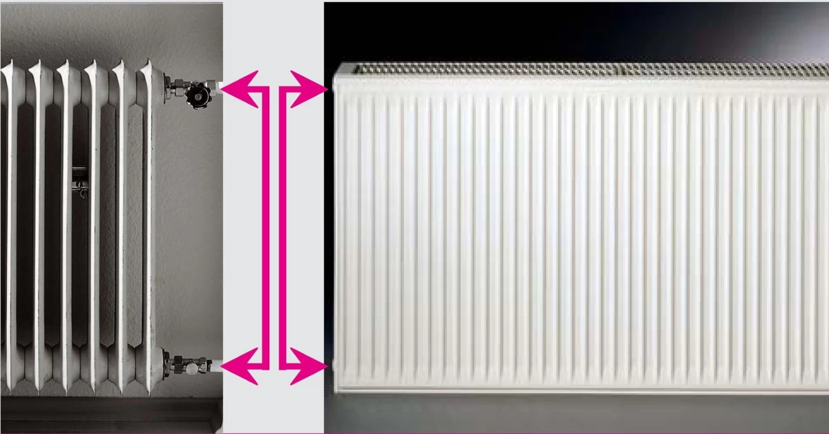 Renovacinis plieninis radiatorius HM 22C-AT-55-1200, prijungimas šoninis