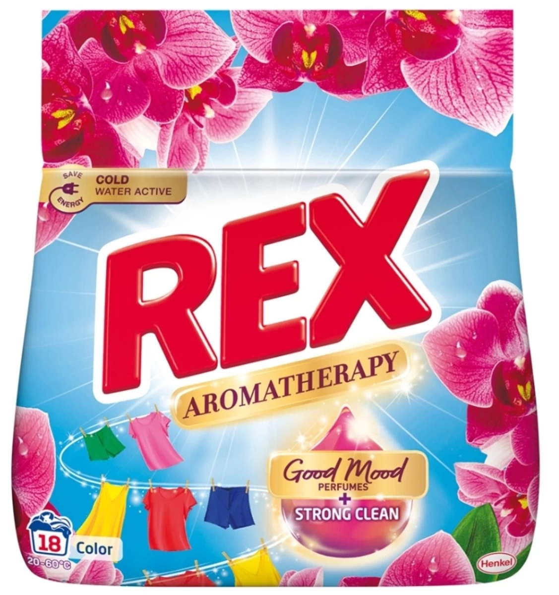 rex Aromatherapy Color Orchid, Spalvotų Audinių Skalbimo Milteliai, 0,99 Kg