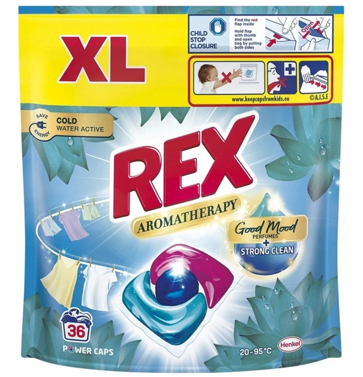 Rex Aromatherapy Lotus Universal Skalbimo Kapsulės, 36 Vnt.