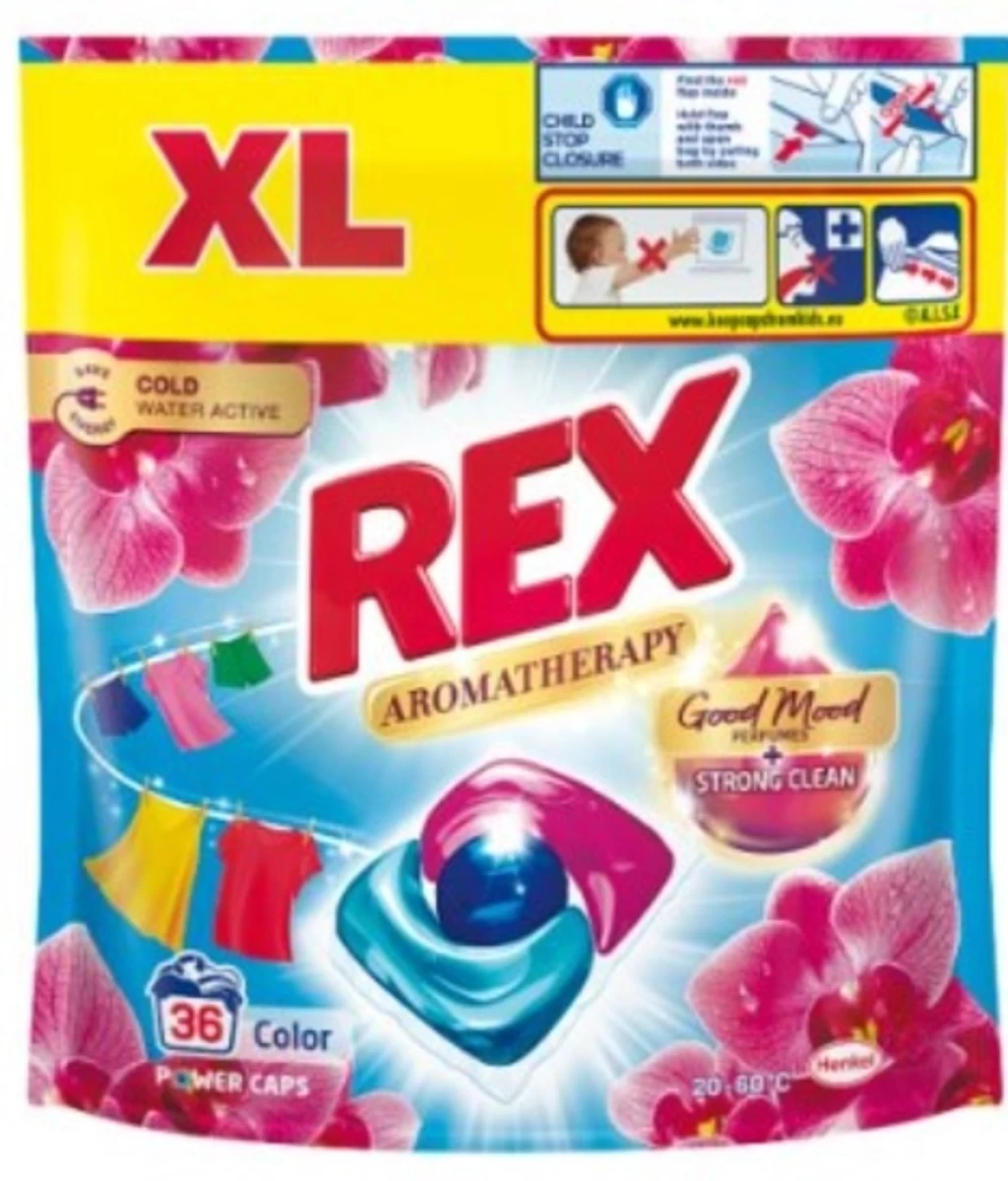 rex Aromatherapy Power Caps Orchid Universal Skalbimo Kapsulės, 36 Vnt.