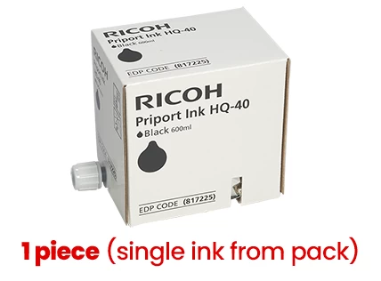 Ricoh Priport HQ-40 (817225) Rašalinė kasetė, Juoda (1 vnt)