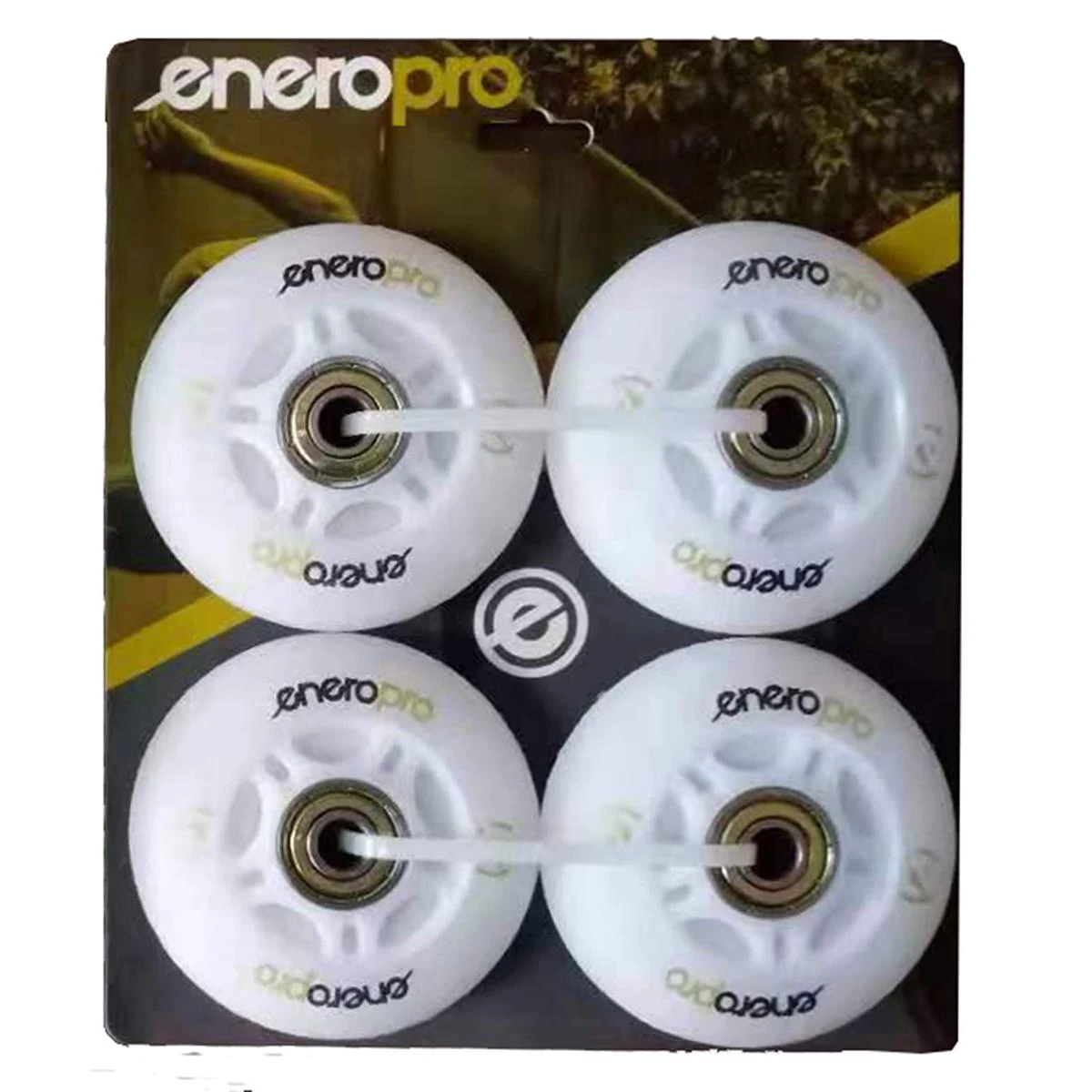 Riedučių Ratukai Enero Pro Pu 64 Mm 4 Vnt. Su Abec 7 Led Guoliais