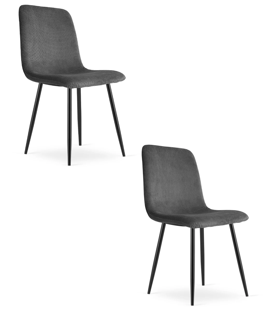 rift Kėdė - Pilkas Velvetas / Juodos Kojos X 2