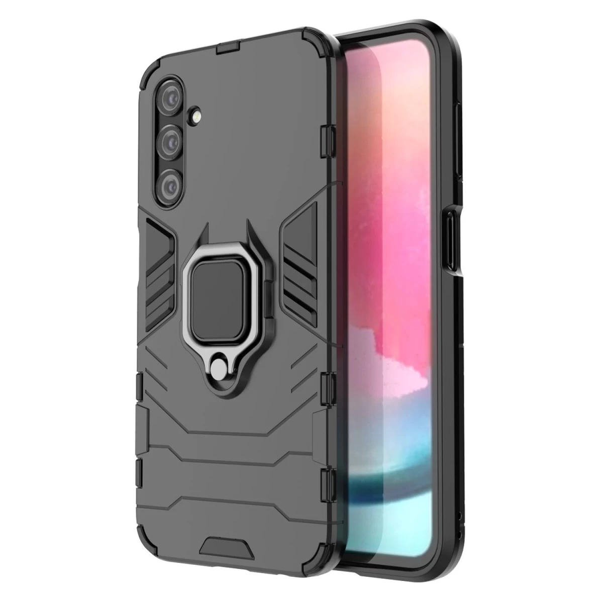 ring Armor Dėklas samsung Galaxy A24 4g šarvuotas Dėklas Su Magnetiniu Laikikliu žiedas Juodas ring Armor Dėklas samsung Galaxy A24 4g šarvuotas Dėklas Su Magnetiniu Laikikliu žiedas Juodas