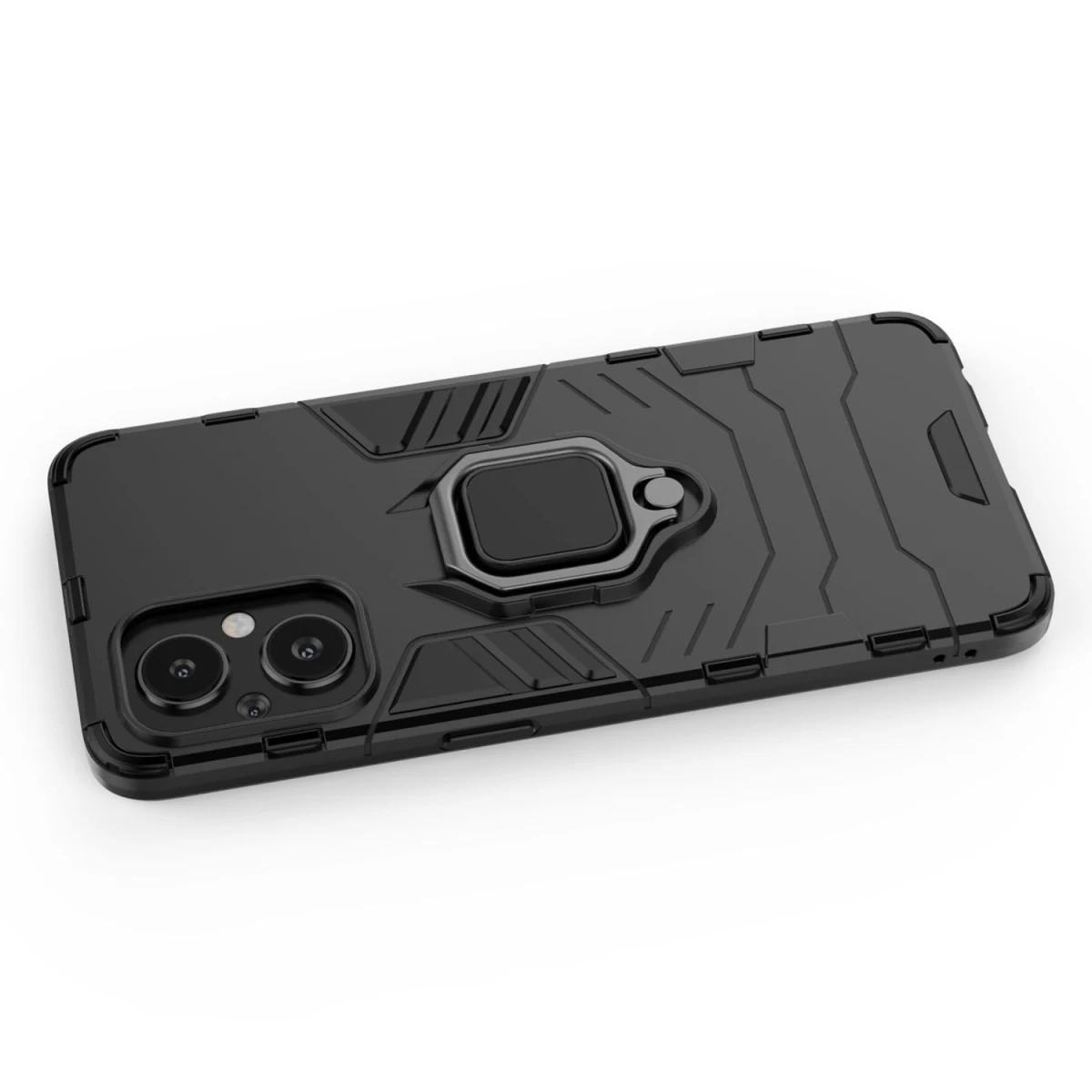 Ring Armor šarvuotas Hibridinis Dėklas + Magnetinis Laikiklis Oneplus Nord N20 5g Juodas