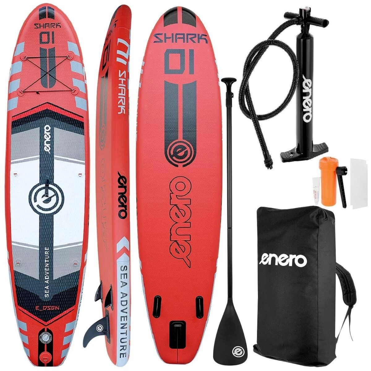 Rinkinys - Enero 320x81x15cm Shark Sup Sup Board 150kg Dmuched