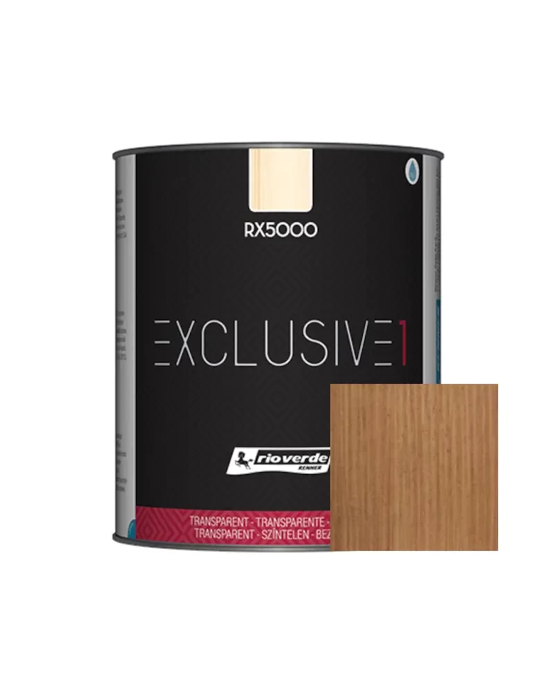 Rio Verde EXCLUSIVE 1 Teak RX5003 - universali matinė medienos apsaugos priemonė su apsauga nuo UV spindulių - 5 L