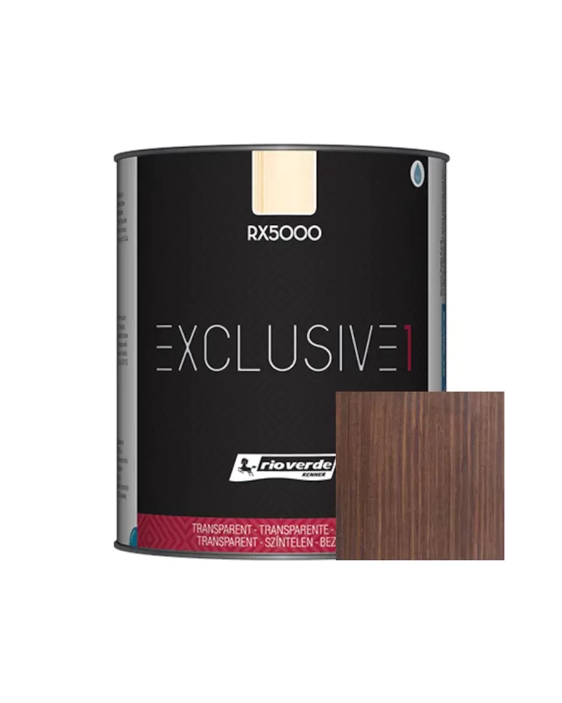 Rio Verde EXCLUSIVE 1 Walnut RX5004 - universali matinė medienos apsaugos priemonė su apsauga nuo UV spindulių - 0.25 L
