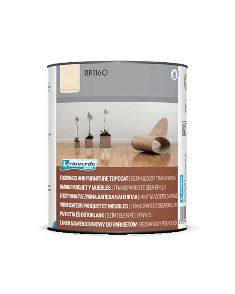 Rio Verde RP2260 - matinis parketo ir baldų lakas, labai atsparus dilimui, apsauga nuo UV spindulių - Matas - 0.75 L