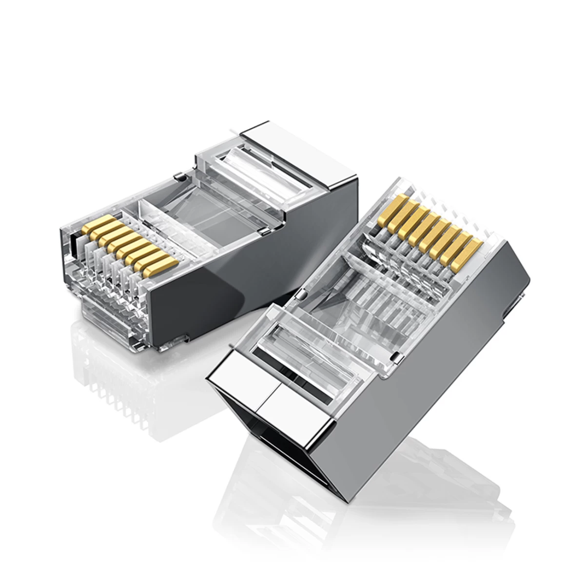 Rj45 Jungtis Vytos Poros 8p8c Utp Cat. 6 Sidabrinė - 10 Vnt.