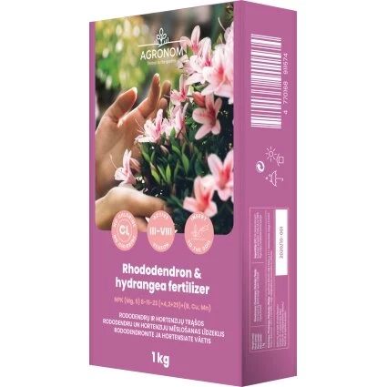Rododendrų ir hortenzijų trąšos AGRONOM, 1kg Rododendrų ir hortenzijų trąšos AGRONOM, 1kg