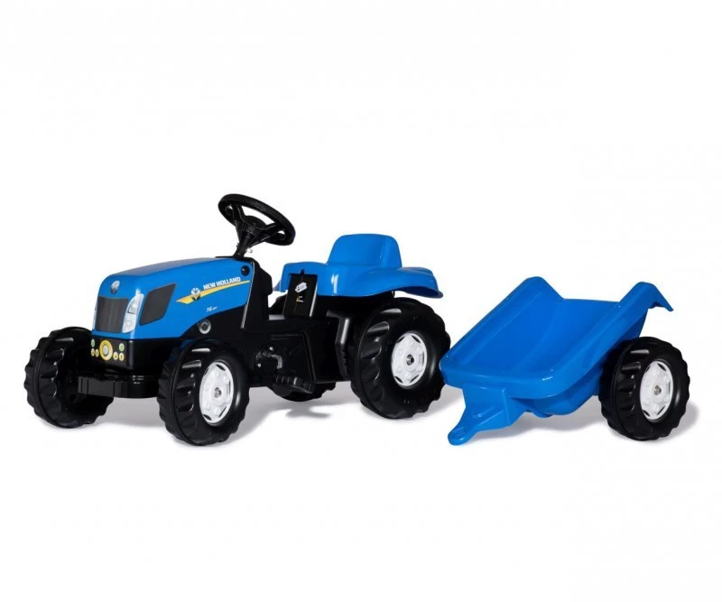 Rolly Toys 013074 Rolly Kid New Holland žemės ūkio Traktorius Su Priekaba