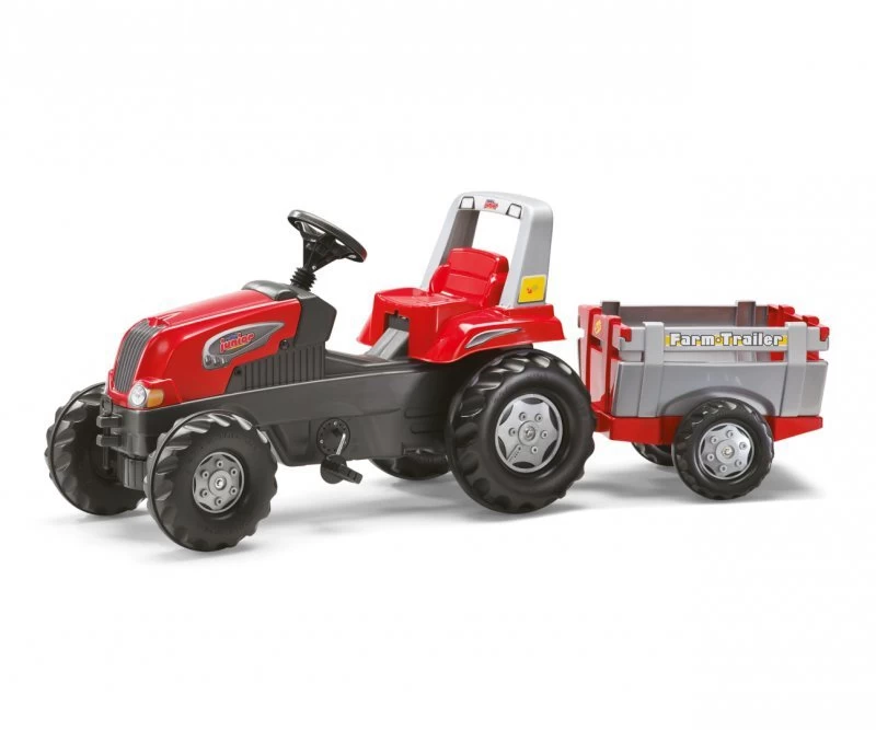 Rolly Toys 800261 Rolly Junior Rt Traktorius Su Priekaba Raudona