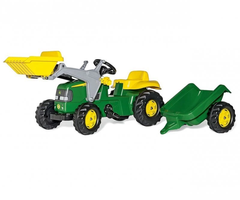 Rolly Toys 811496 Rolly Junior John Deere Traktorius Su Kaušu Ir Priekaba