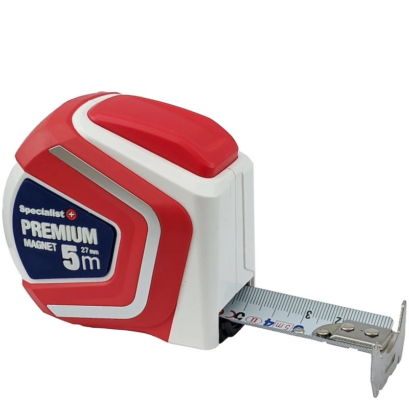 Ruletė su magnetu SPECIALIST+ Premium, 5 m x 27 mm Ruletė su magnetu SPECIALIST+ Premium, 5 m x 27 mm
