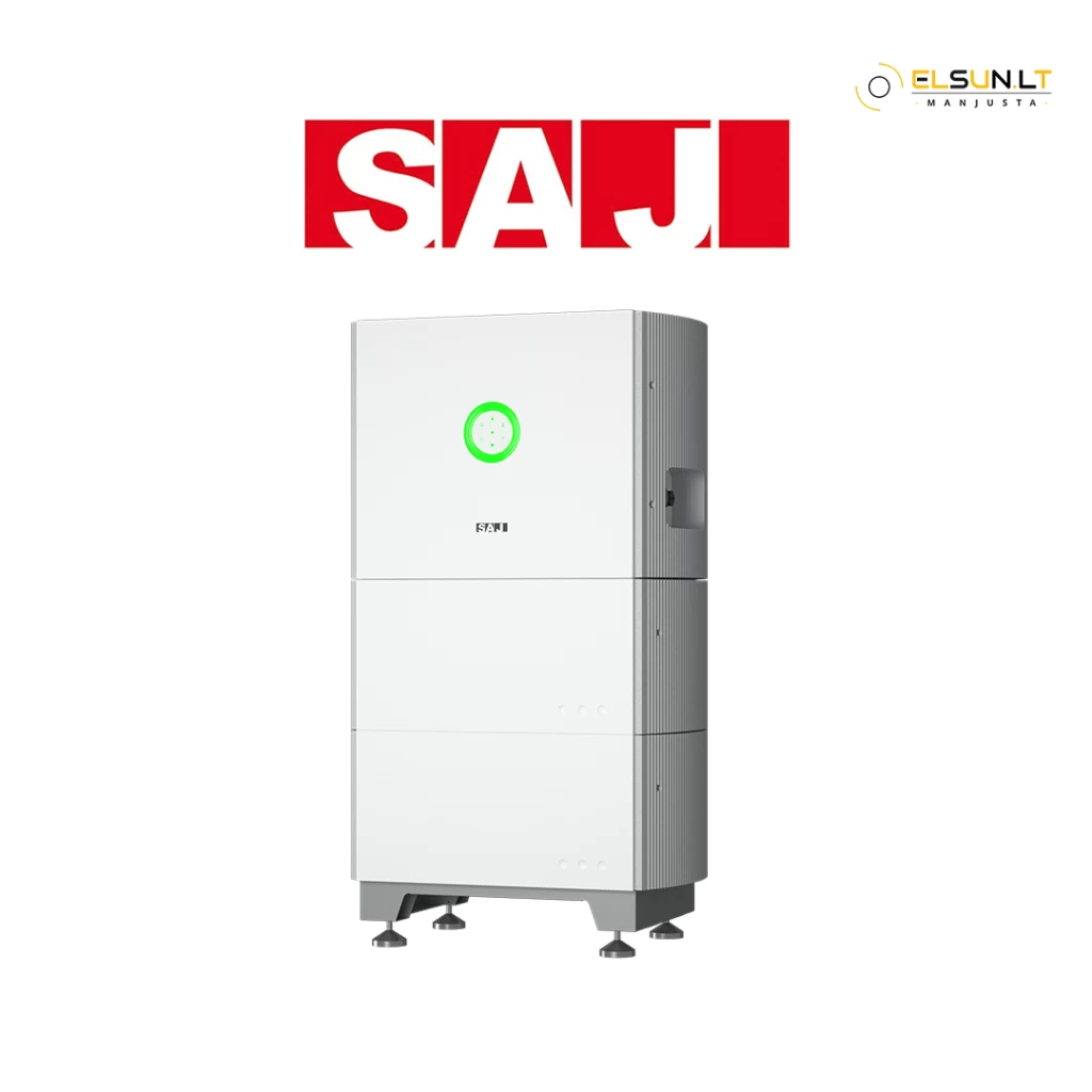 SAJ 10 kW hibridinis inverteris SAJ HS2 + 10kWh energijos kaupiklis su BMS