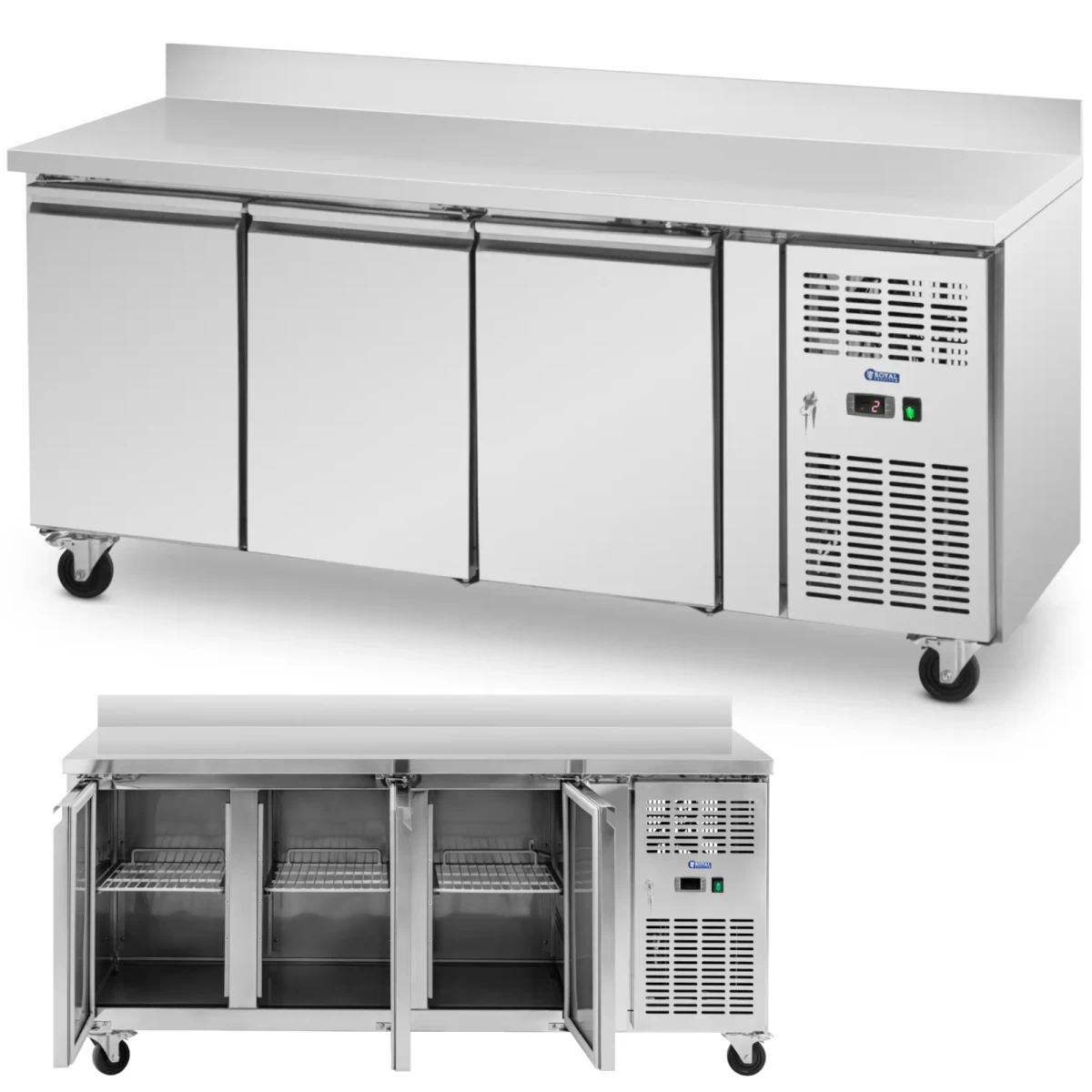 šaldomas Gastronomijos Stalas Su Ratlankiais Ant Ratukų 3 Kameros 410 L 179x70x95 Cm