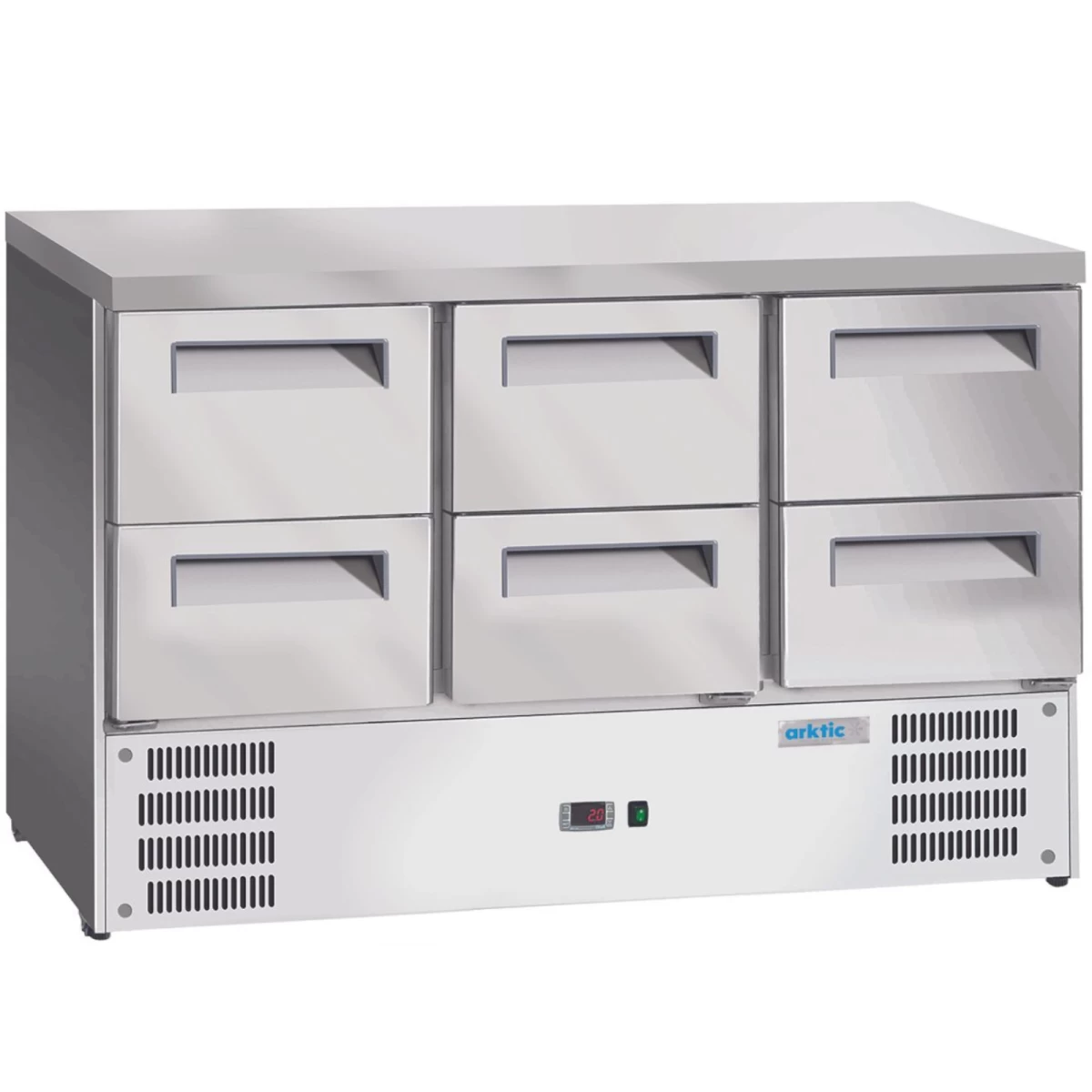 šaldomasis Stalas 6 Stalčiai Gn 1/1 368 L 304 W 1365x700x855 Mm