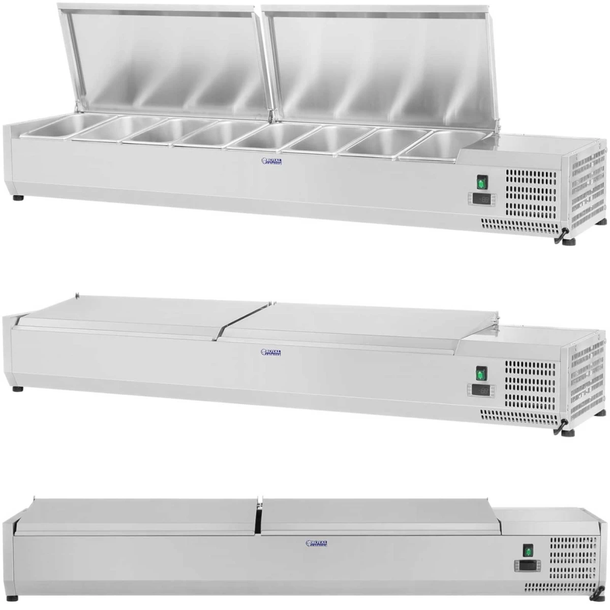 šaldymo Padėklas Su Plieniniu Dangčiu 8x Gn1/3 180 Cm