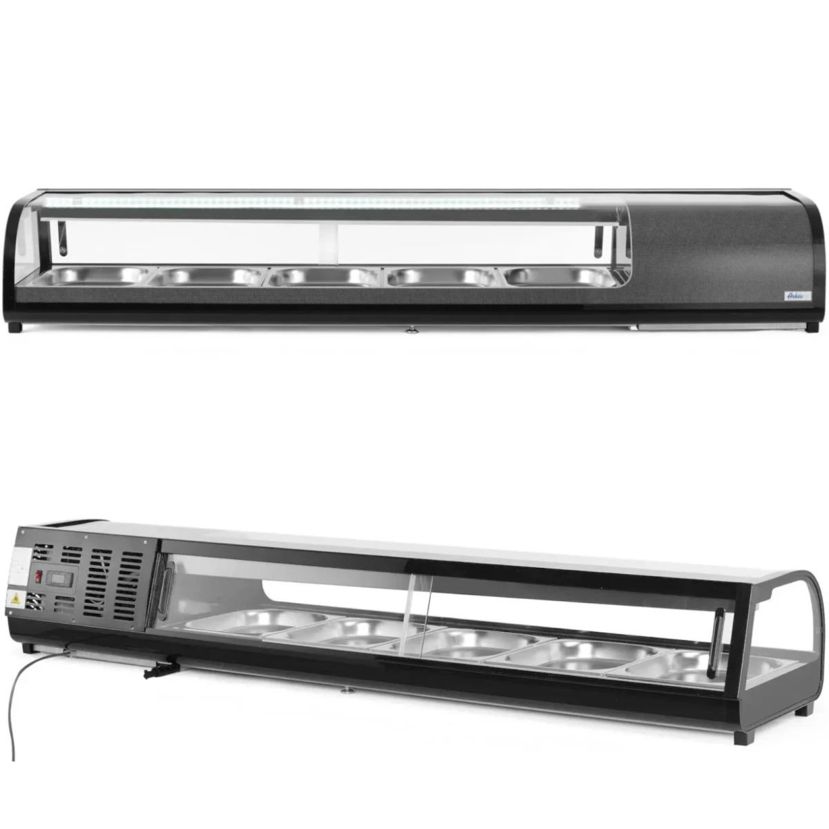šaldymo Vitrina Su Led Apšvietimu 5 X Gn 1/2 190 W